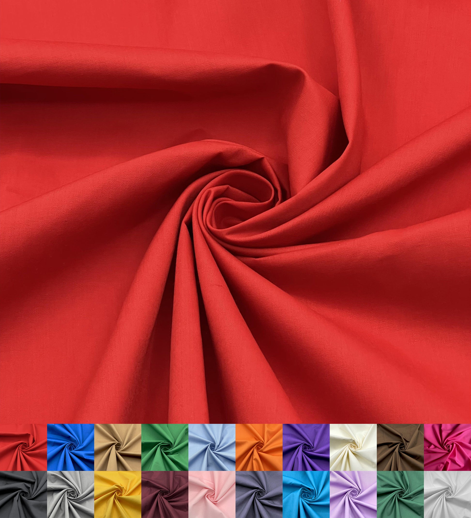 Polyester Cotton | Broadcloth Fabric By The Roll | 120 Yard