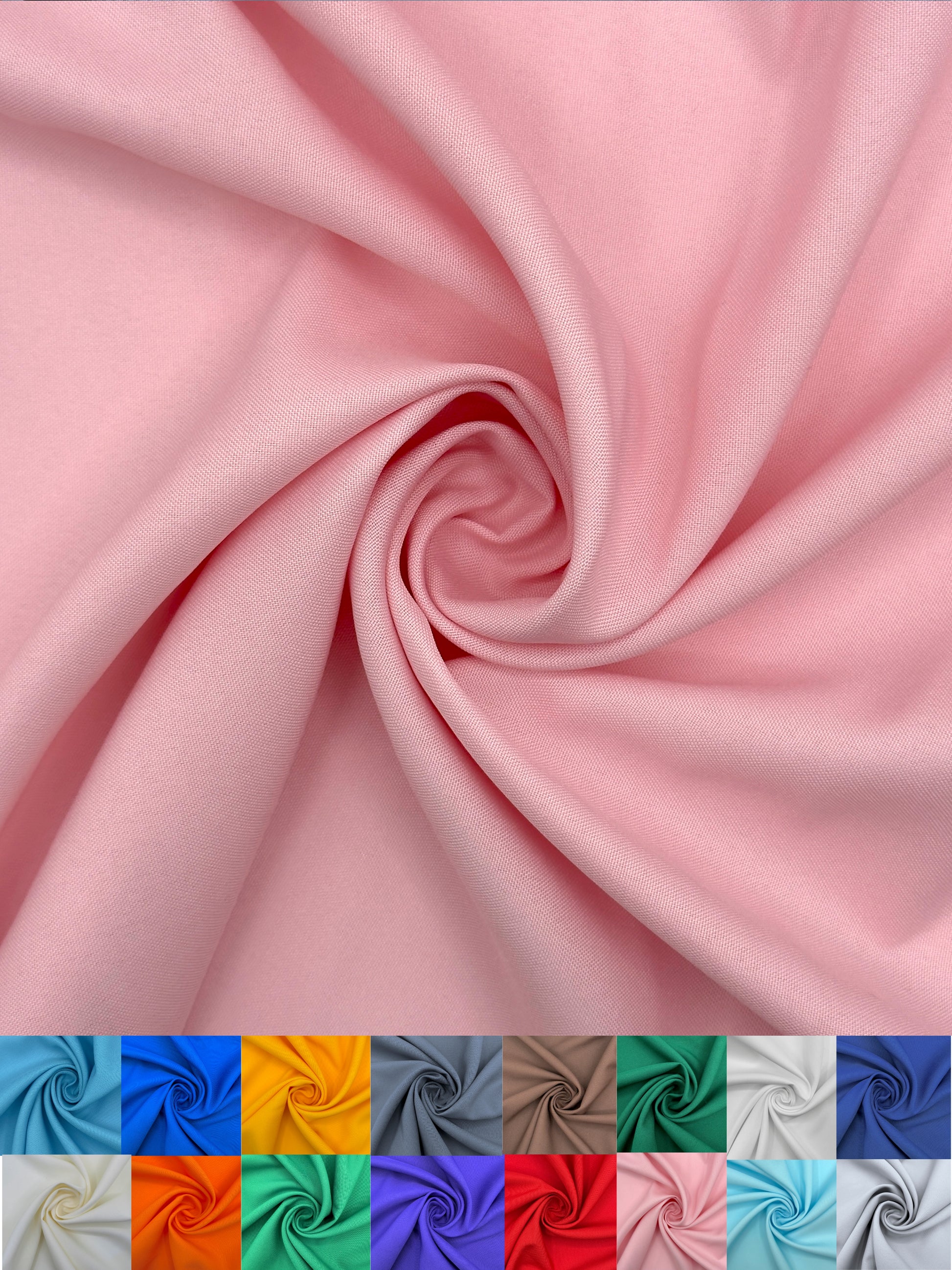Premium Polyester Poplin Fabric 60 Inch Wide - Sold by the Yard