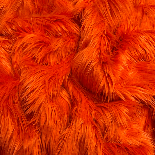 EOVEA Shaggy Faux Fur Fabric | Orange