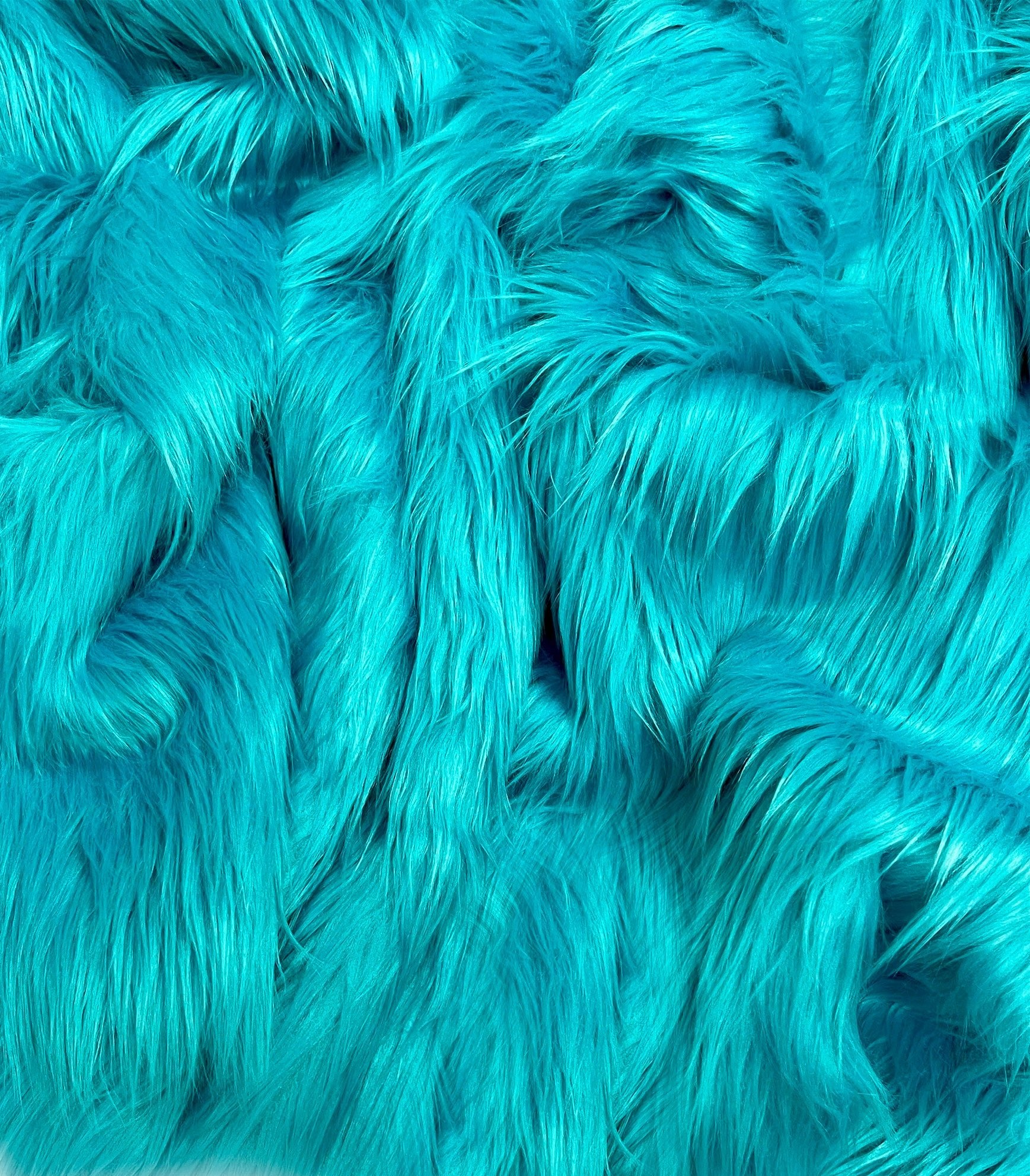 EOVEA Shaggy Faux Fur Fabric | Turquoise