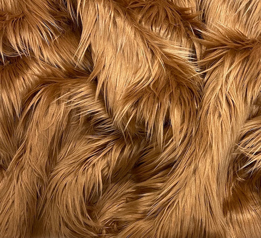 EOVEA Shaggy Faux Fur Fabric | Light Brown