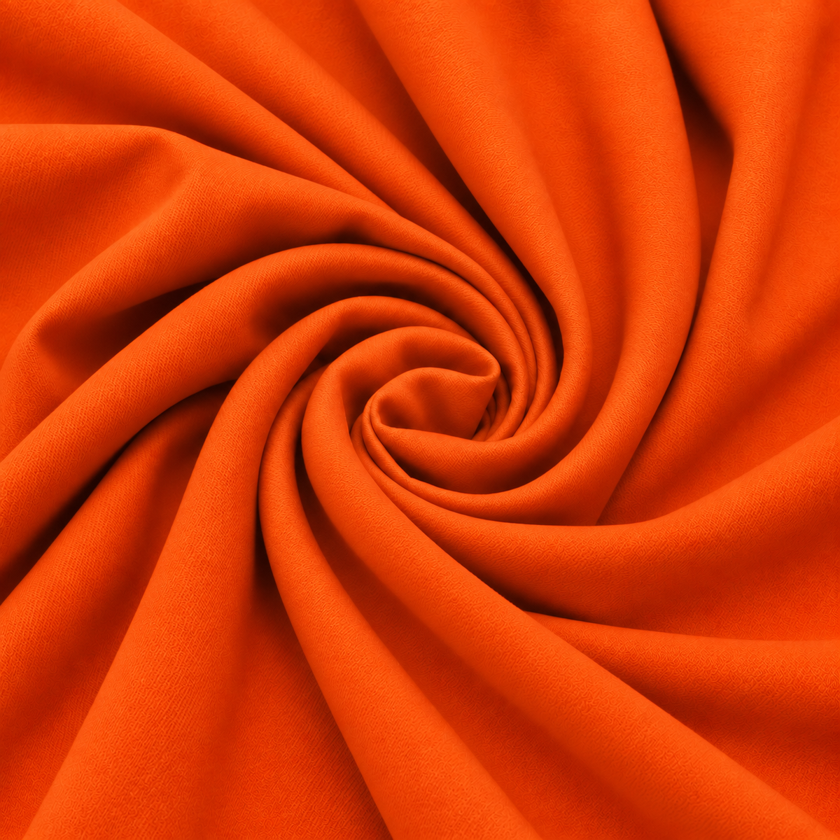 Orange solid poly cotton twill fabric close-up