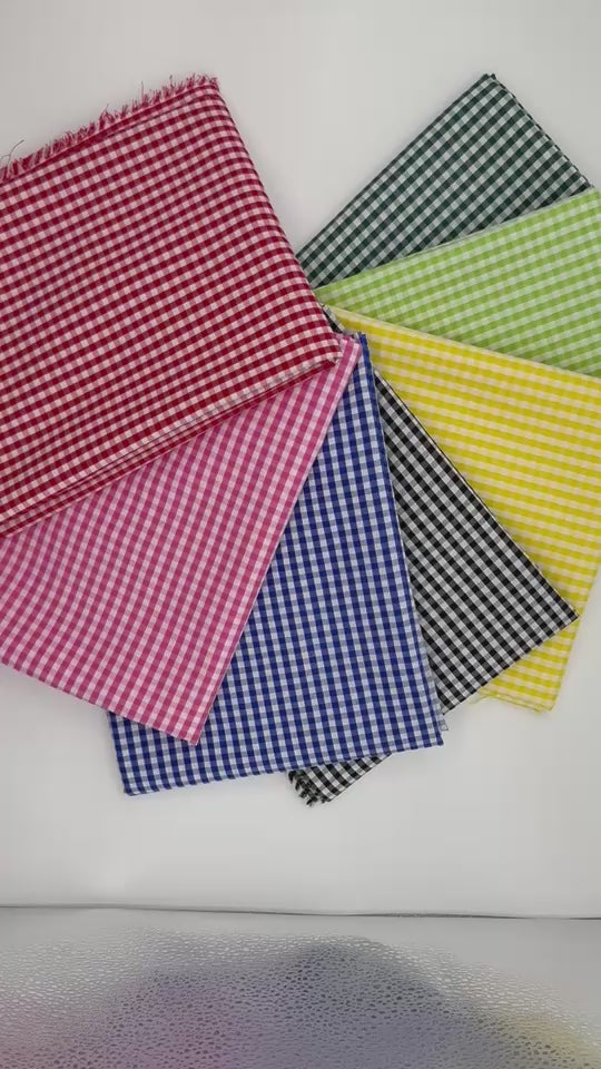EOVEA poly-cotton gingham fabric product video